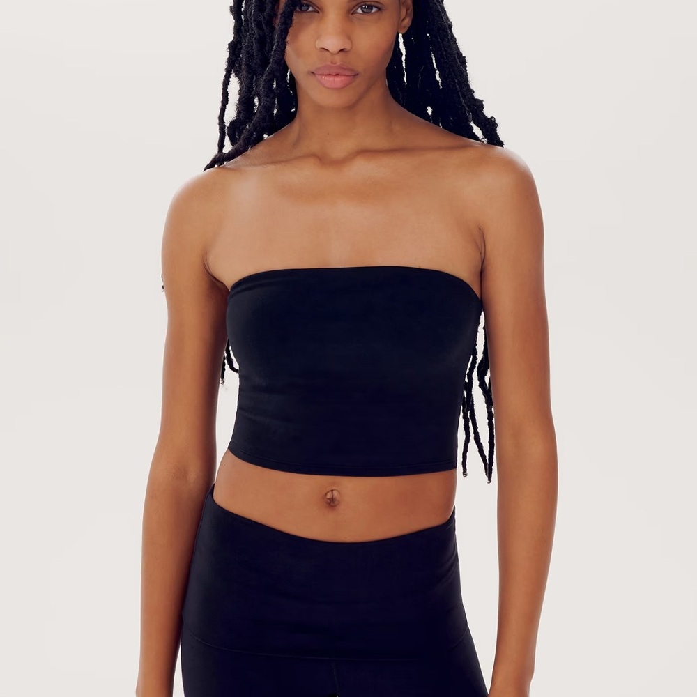 NWT Splits59 Black Strapless Tube Crop Top - Women's